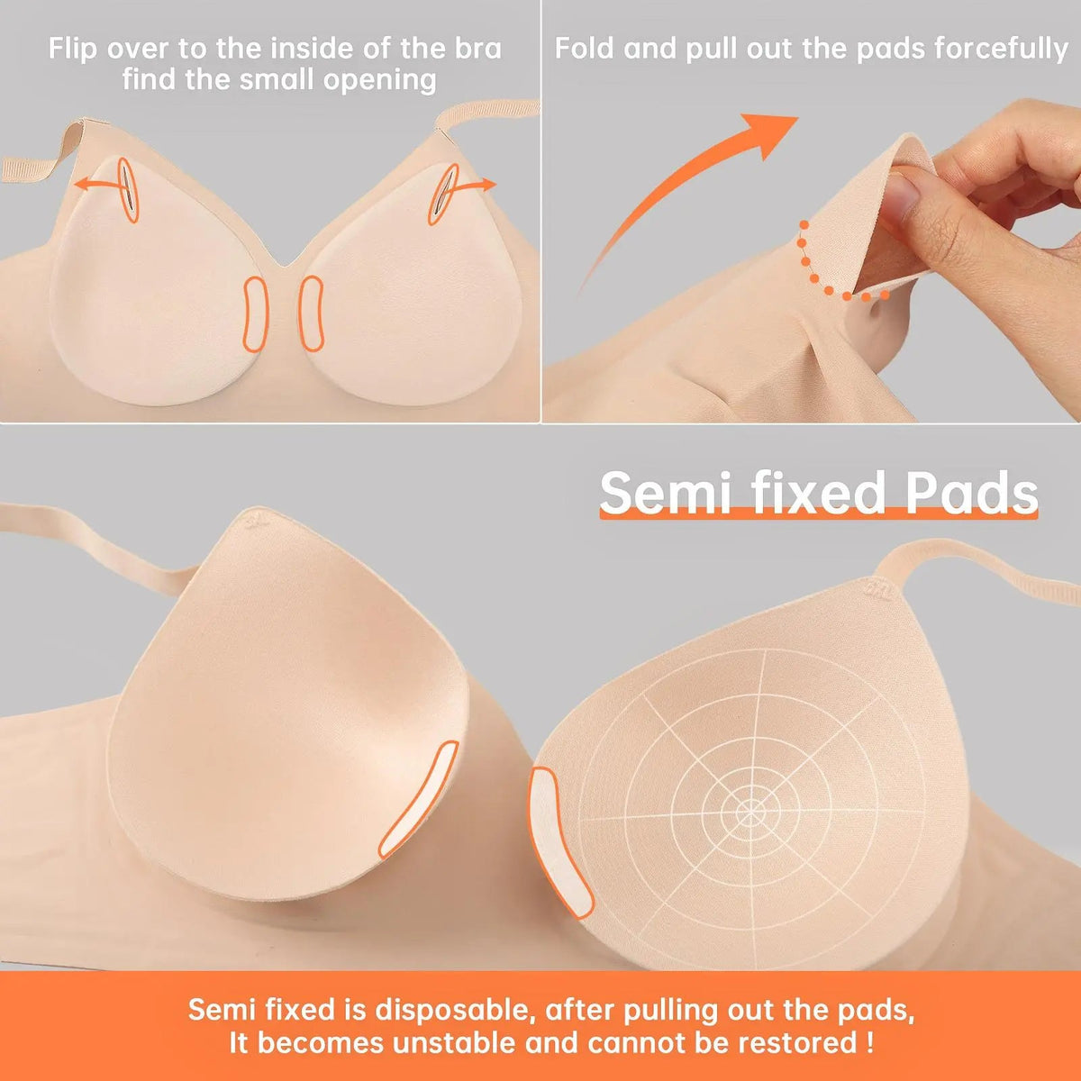 Women's Classic T-Shirt Bra, Jelly Bras