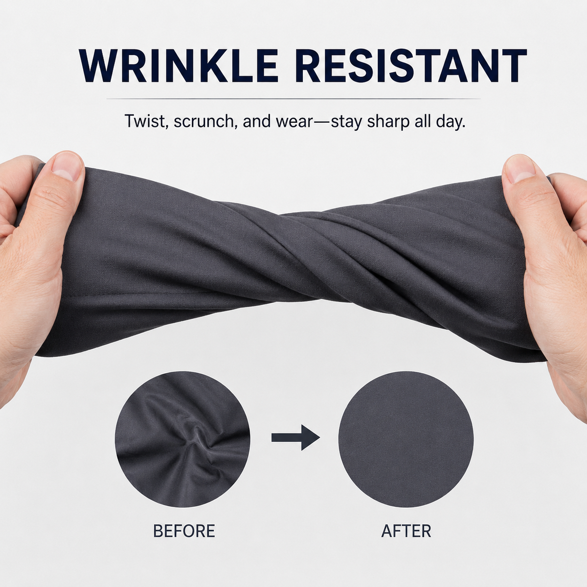 Men’s No-Iron Stretch Dress Pants – Comfortable Golf & Business Trousers with Flexible Fit