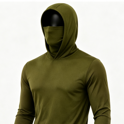 ✨Men's UPF 50+ Long-Sleeve Sun-Protection Hoodie (with Sleeve Pocket and Face Mask)✨