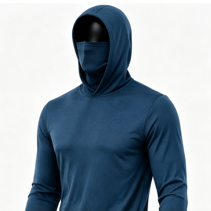 ✨Men's UPF 50+ Long-Sleeve Sun-Protection Hoodie (with Sleeve Pocket and Face Mask)✨