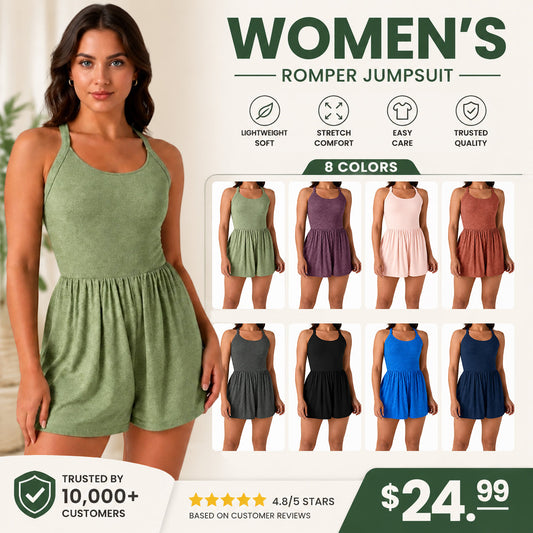 🔥 Women's Pocket 2-in-1 Romper | The Outfit You'll Reach For Again and Again