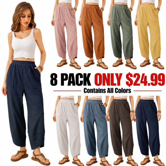 🔥Women's wide-leg relaxed casual pantsone-piece wide-leg trousers🔥