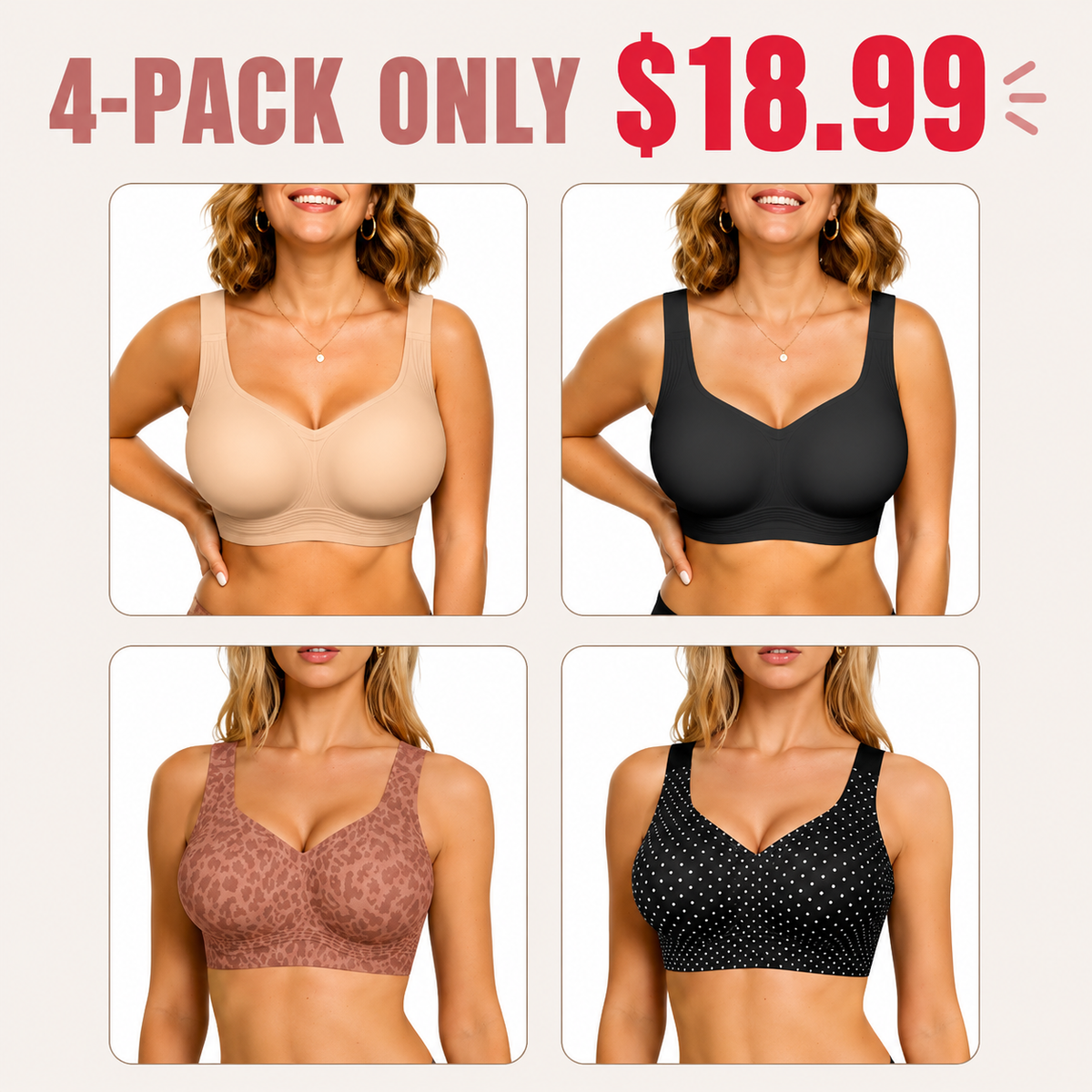 Women's Classic T-Shirt Bra, Jelly Bras
