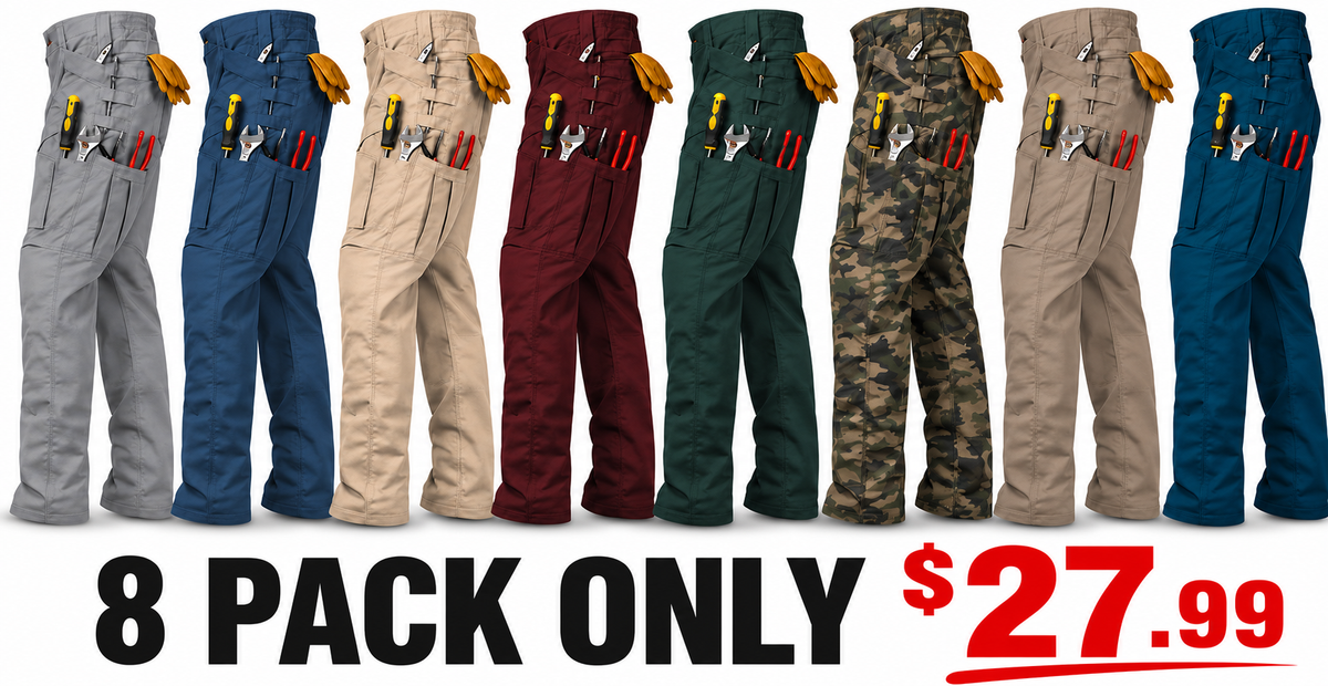 ✨Men's Cargo Pants,Tactical Pants for Men Stretch,Durable Ripstop EDC Work Pants for Hiking