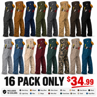 16 PACK ONLY $34.99  Includes:Dark Gray + Brown + Navy Blue + Olive Green + Gray + Khaki + Dark Brown + Black + Light Gray + Blue + Beige + Wine Red + Forest Green + Camo + Sand + Royal Blue