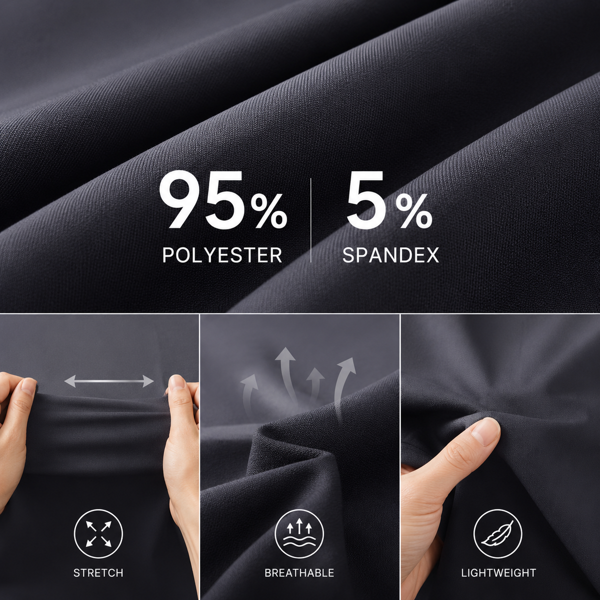 Men’s No-Iron Stretch Dress Pants – Comfortable Golf & Business Trousers with Flexible Fit