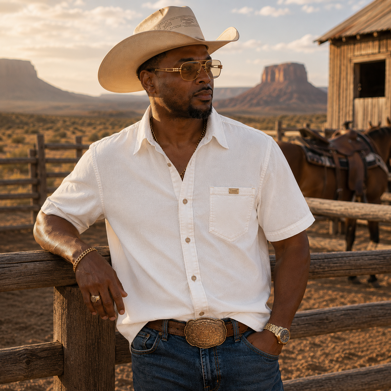 MEN'S DENIM WESTERN SHIRTS
