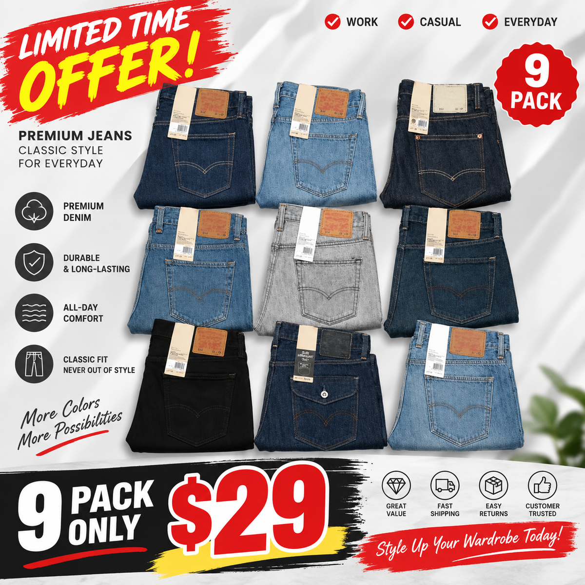 🔥Factory Direct Sales🔥 ORIGINAL FIT JEANS