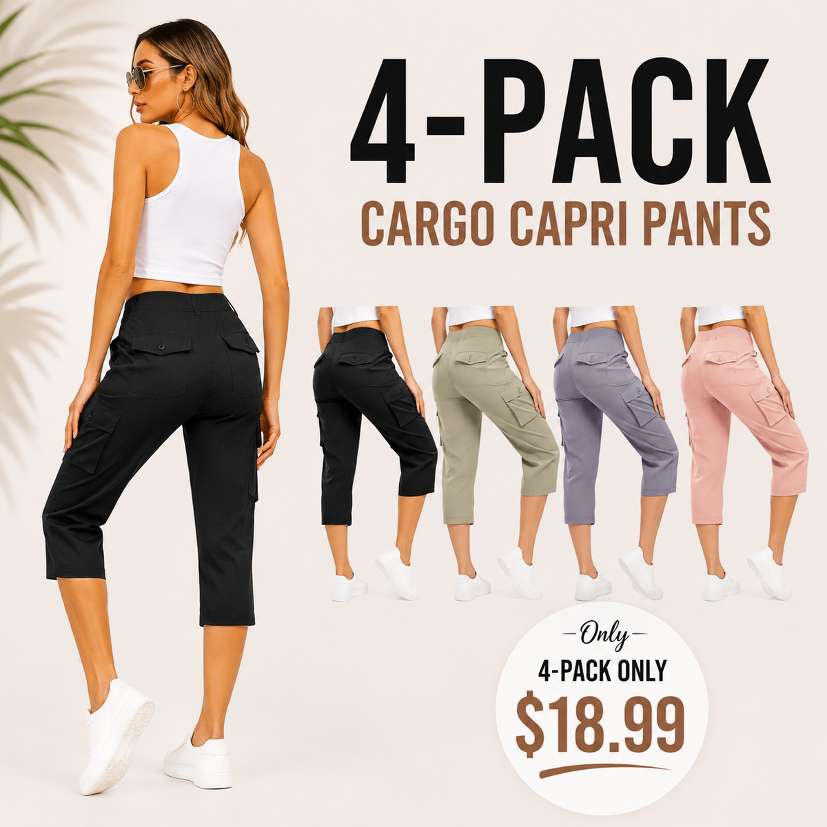 ❤️Special Sale❤️Women's Lightweight Cargo Capris