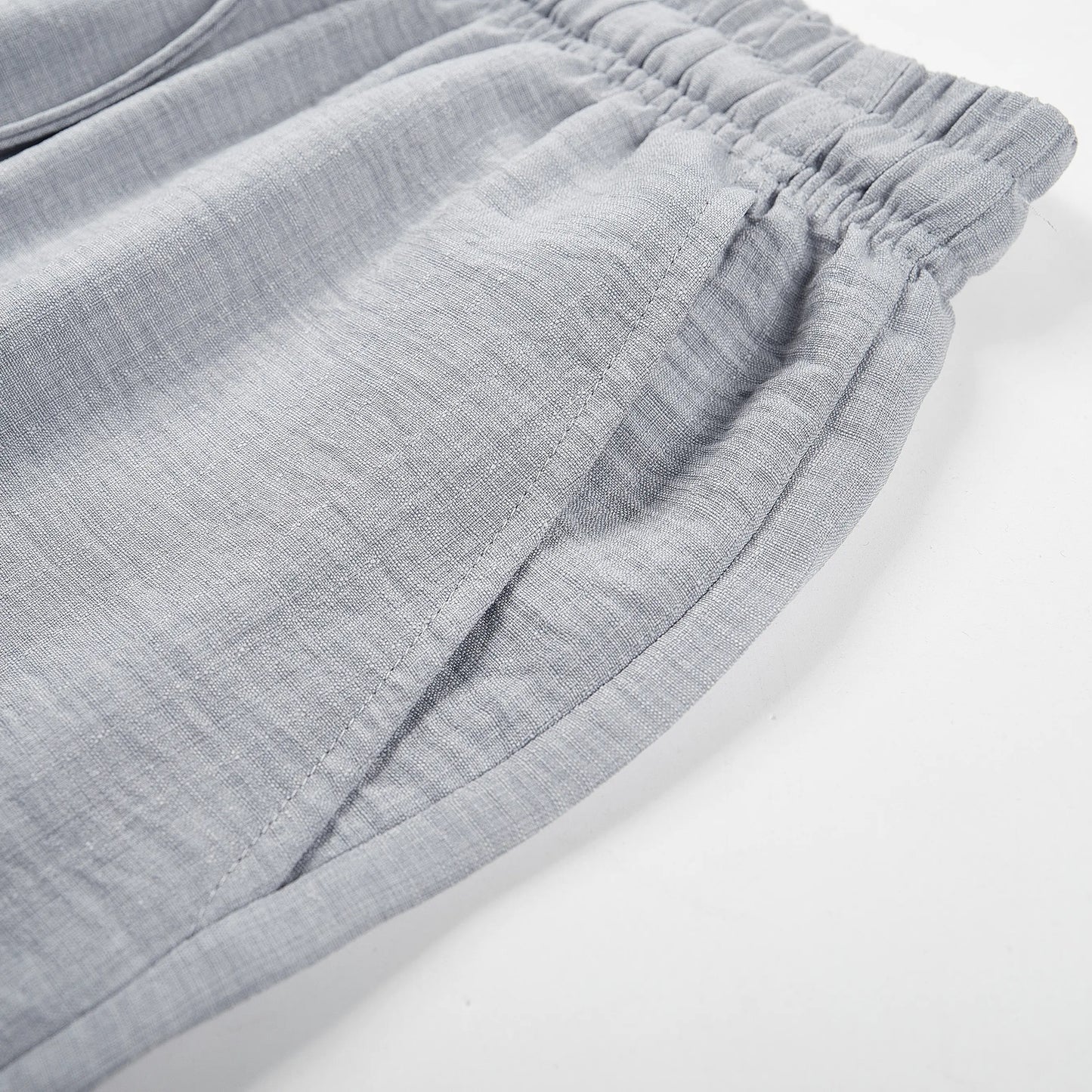 Men Retro Loose Drawstring Breathable Summer Casual Linen Pants