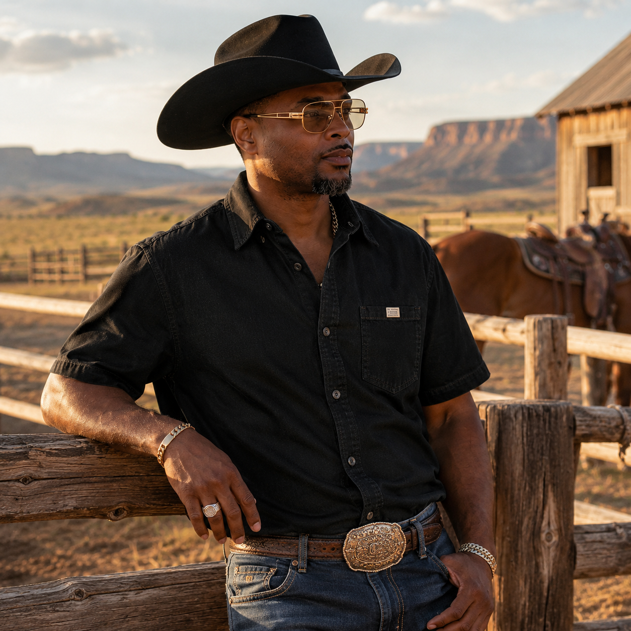 MEN'S DENIM WESTERN SHIRTS