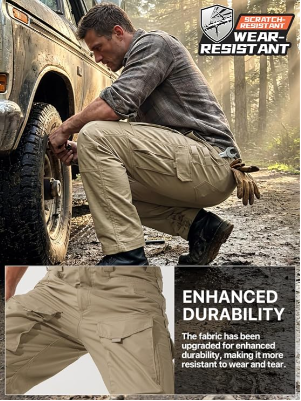 ✨Men's Cargo Pants,Tactical Pants for Men Stretch,Durable Ripstop EDC Work Pants for Hiking